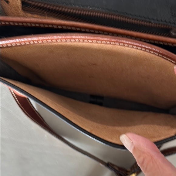 Raffaello Black and Brown Leather Crossbody Bag - Picture 7 of 10